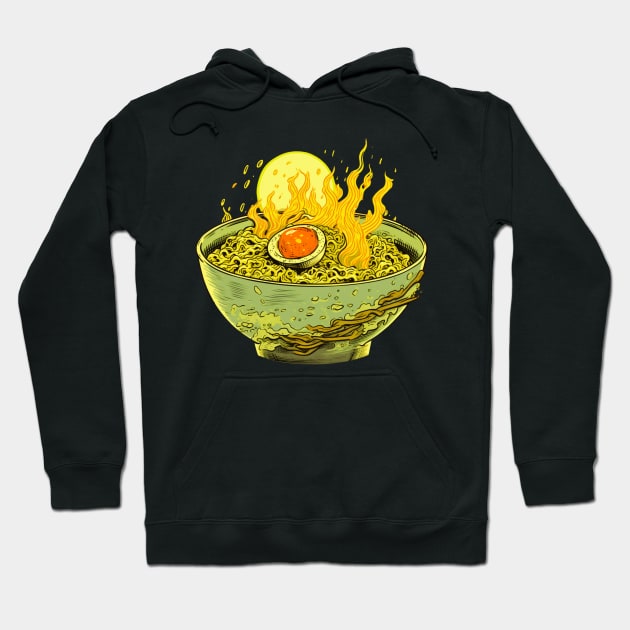 Fire Ramen Bowl Hoodie by OscarVanHendrix